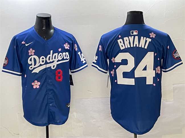 Men%27s Los Angeles Dodgers Front #8 Back #24 Kobe Bryant Royal 2025 Tokyo Series Limited Stitched Jersey->los angeles dodgers->MLB Jersey